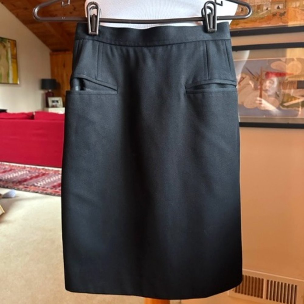 YVES SAINT LAURENT Rive Gauche Vintage Black Pencil Skirt  - XS